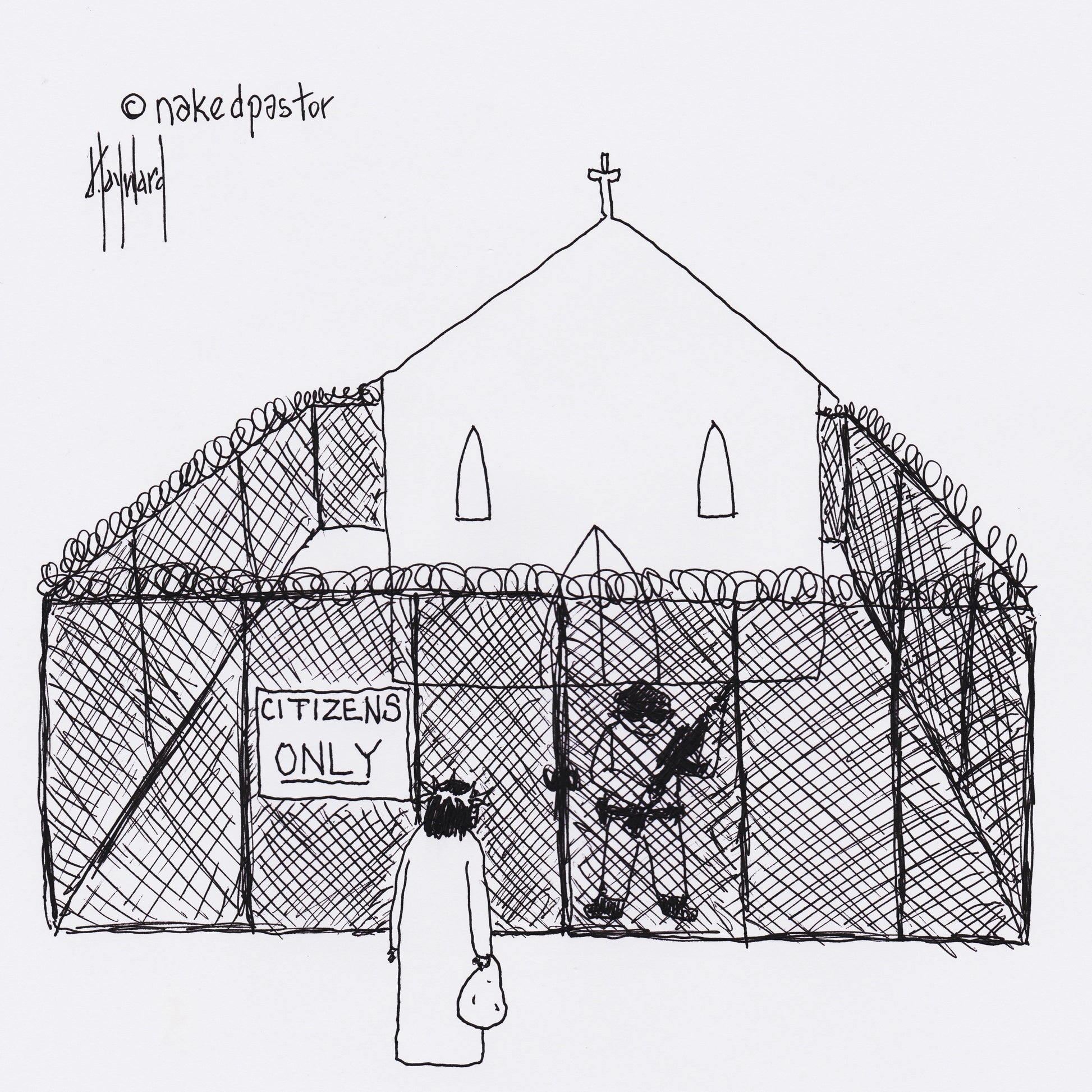 Citizens Only Digital Cartoon - by nakedpastor