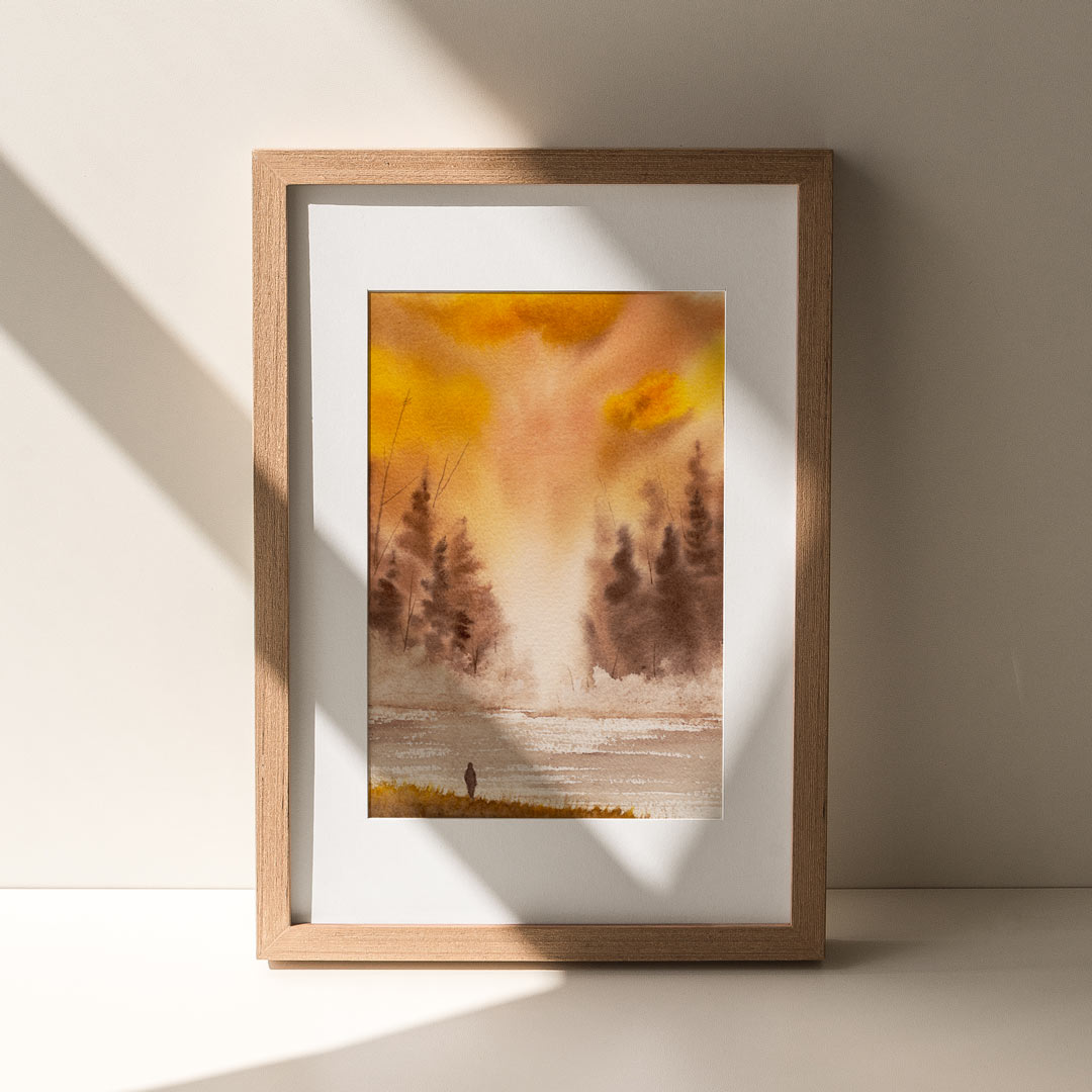 Come Sun Watercolor Print - by nakedpastor