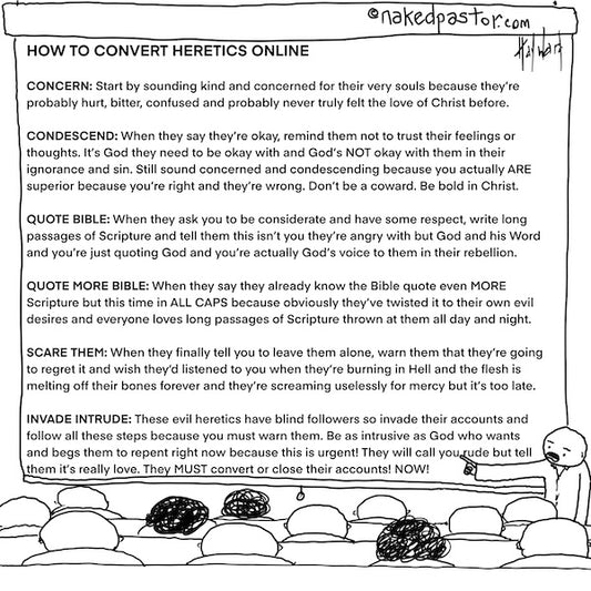 How to Convert Heretics Online Digital Cartoon - by nakedpastor