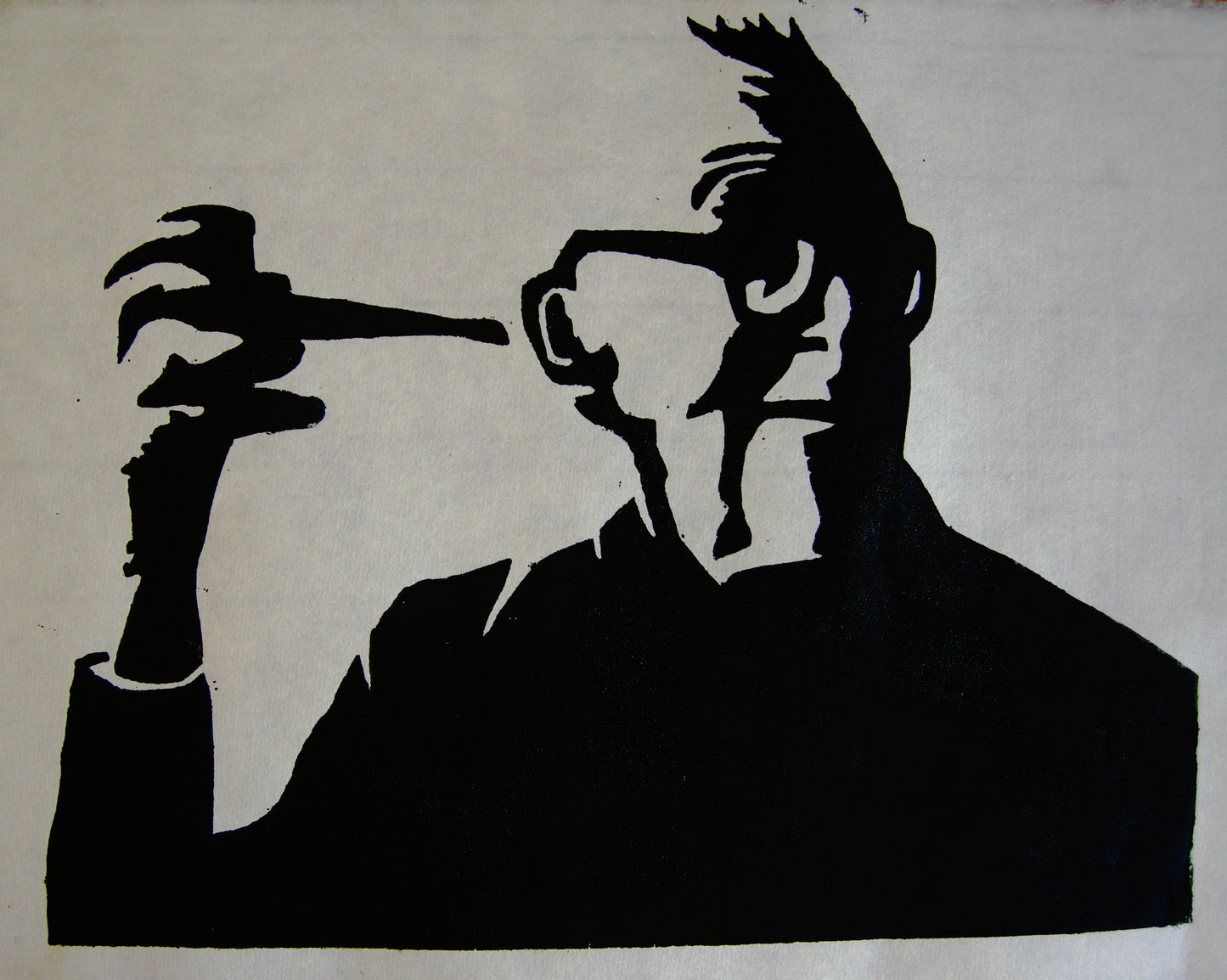 Theologian Karl Barth Handmade Woodcut Original
