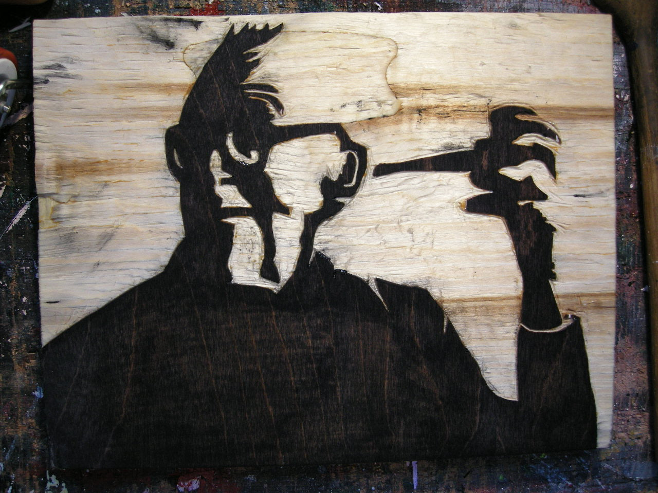 Theologian Karl Barth Handmade Woodcut Original