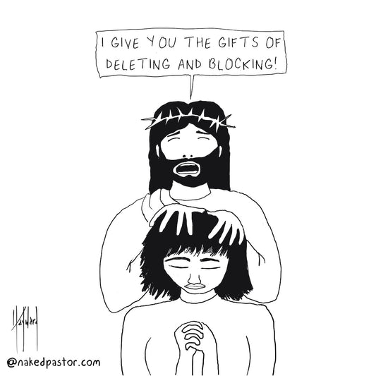 Deleting and Blocking Digital Cartoon - by nakedpastor