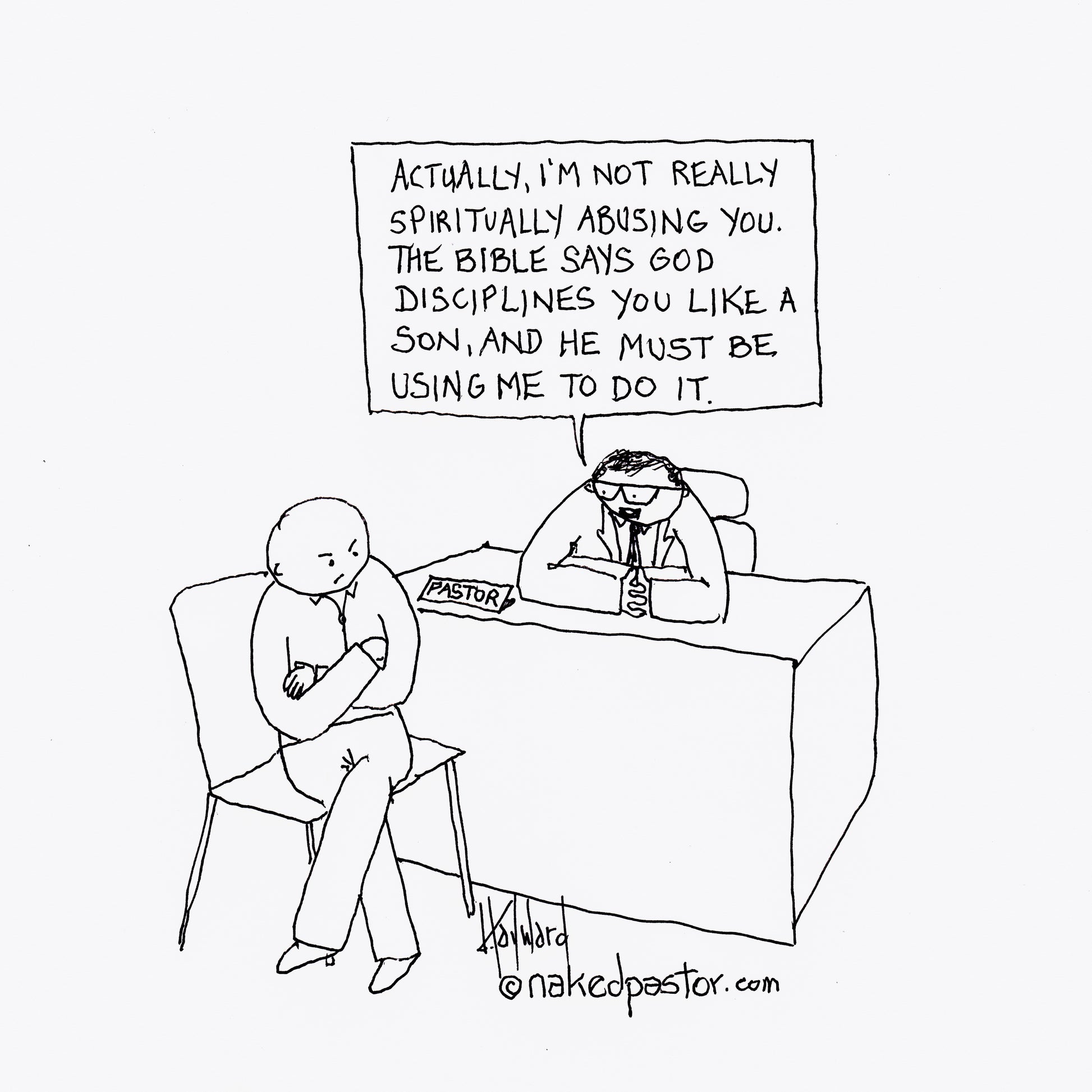 Discipline or Abuse Digital Cartoon - by nakedpastor