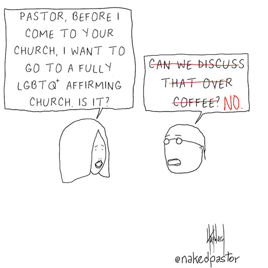 Discuss Over Coffee Digital Cartoon - by nakedpastor