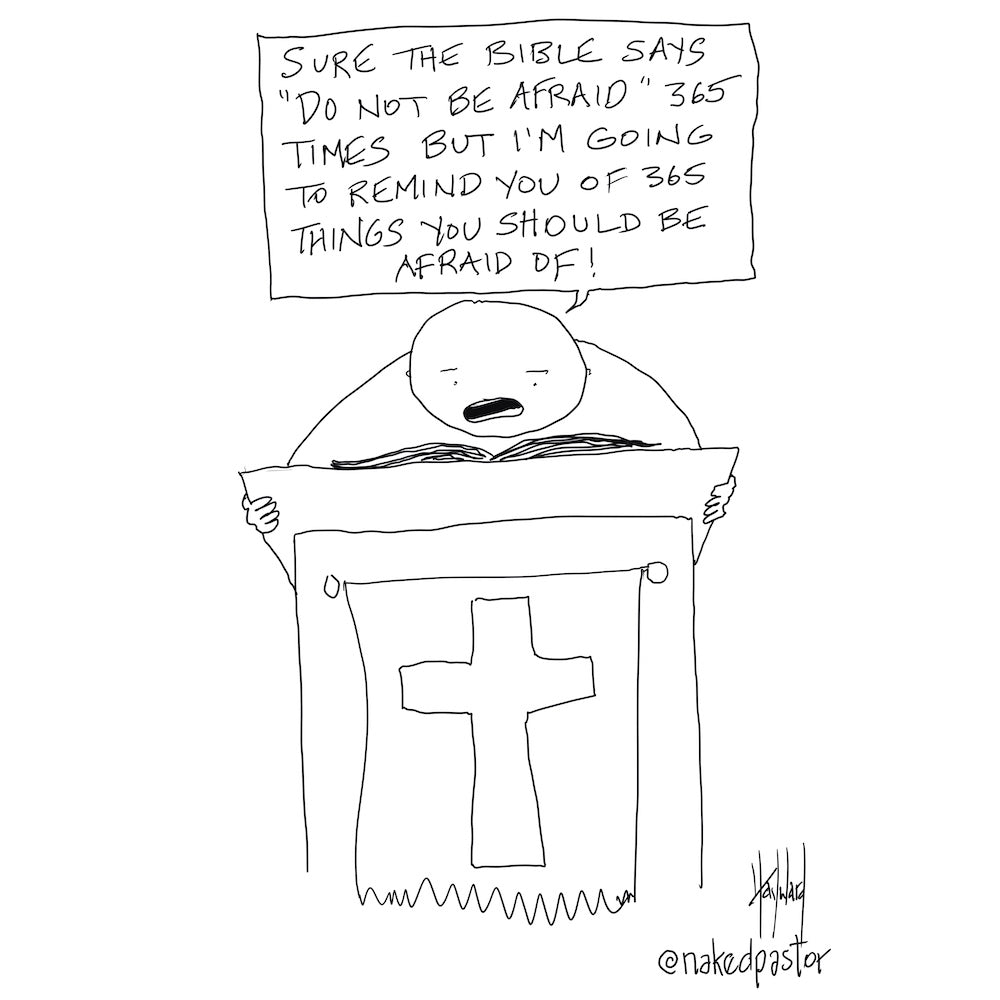 Do Not Be Afraid Digital Cartoon - by nakedpastor