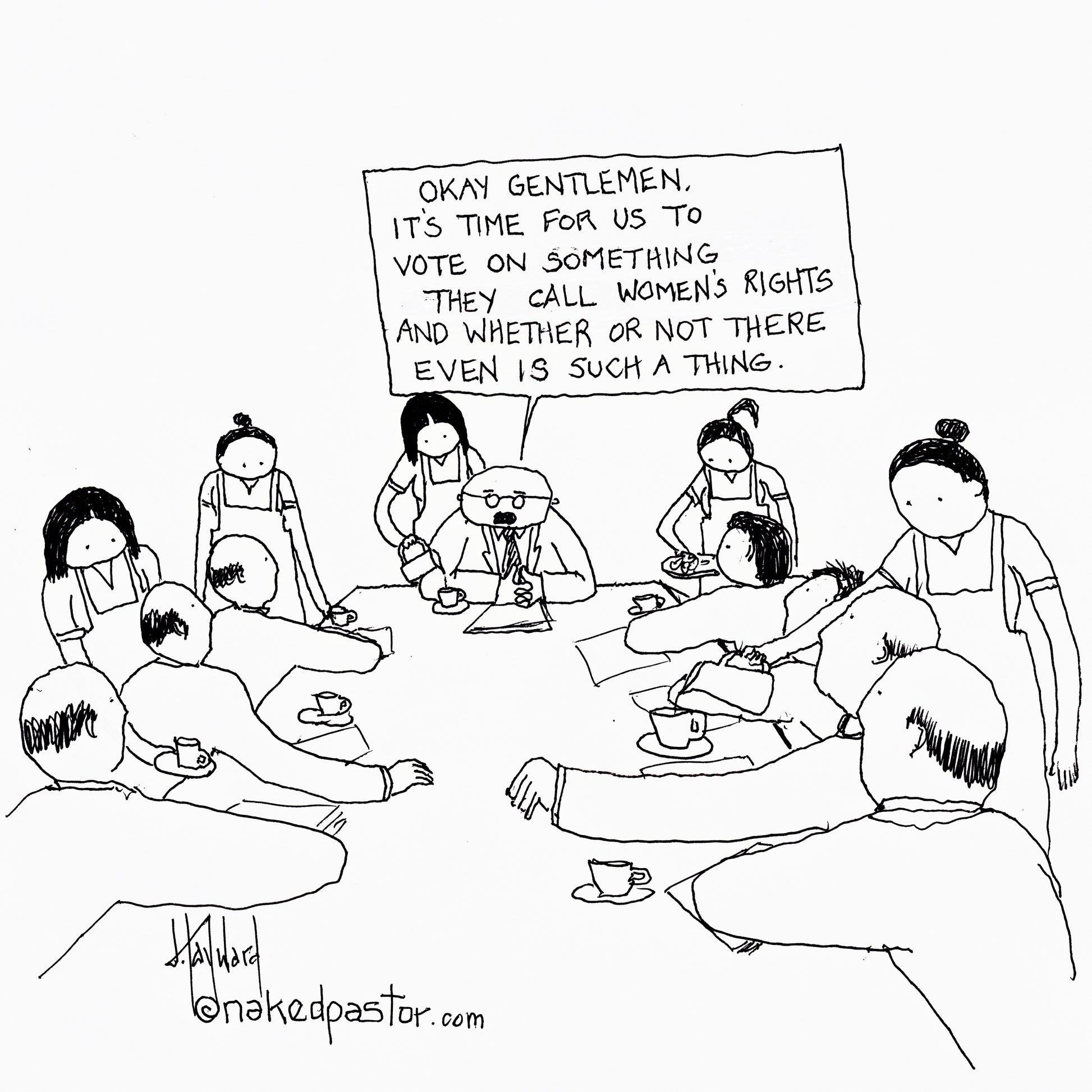 Women's Rights Digital Cartoon - by nakedpastor