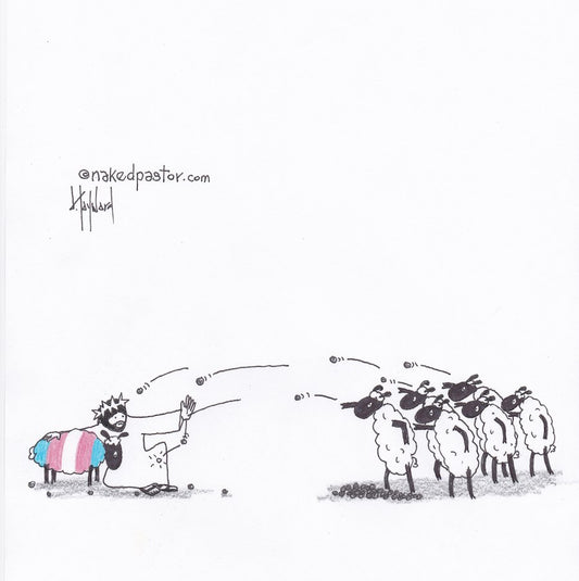 Don't Stone Others Trans Version Digital Cartoon - by nakedpastor