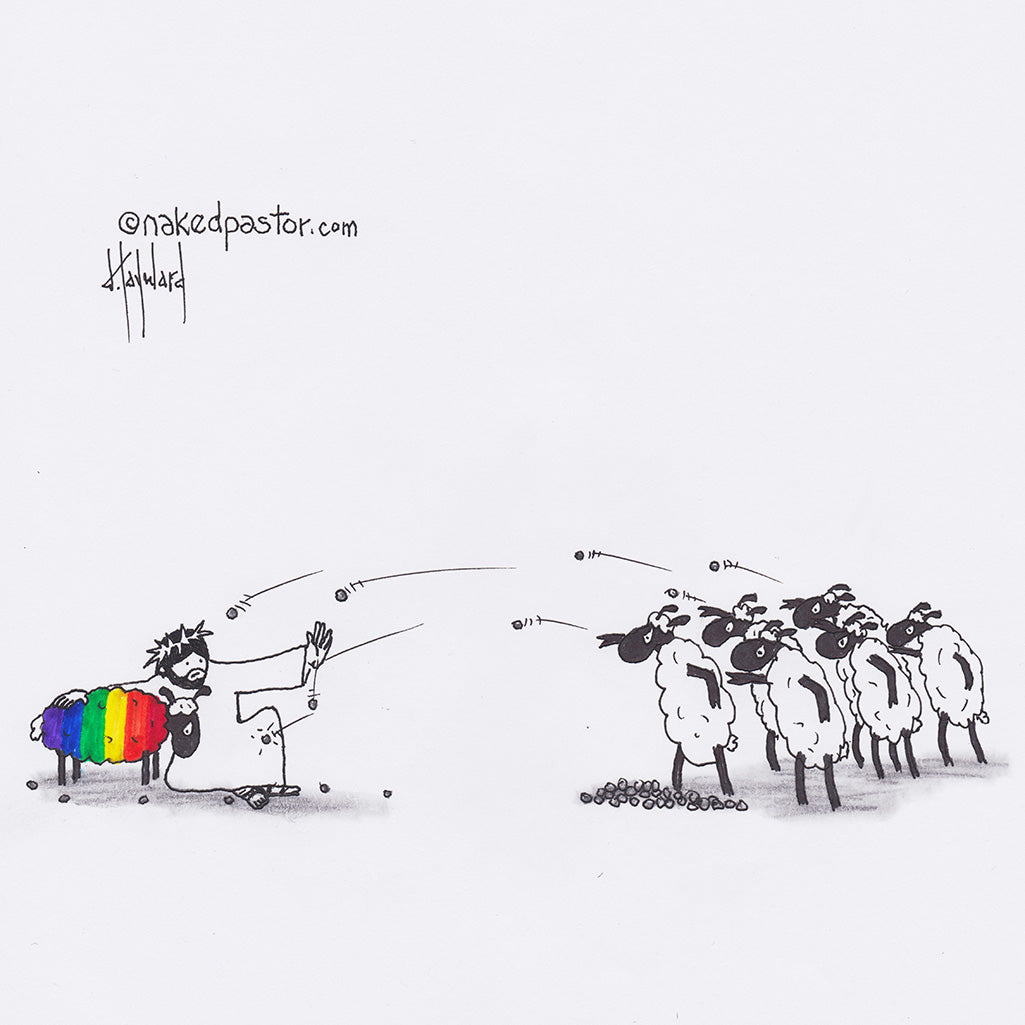 Don't Stone Others Print - by nakedpastor