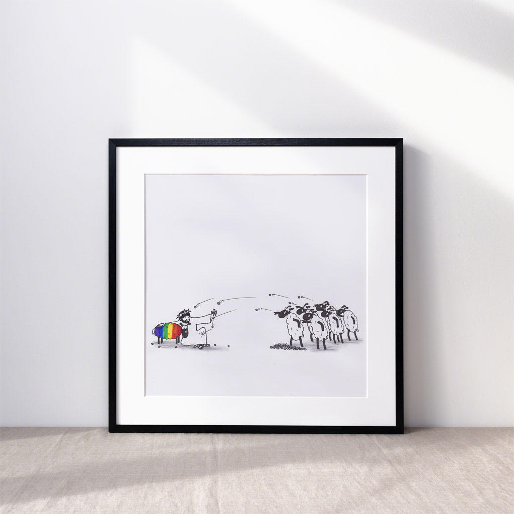 Don't Stone Others Print-Queer Christian Art Prints-nakedpastor