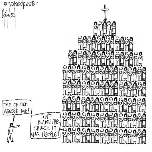 Don't Blame the Church for Abuse Digital Cartoon - by nakedpastor