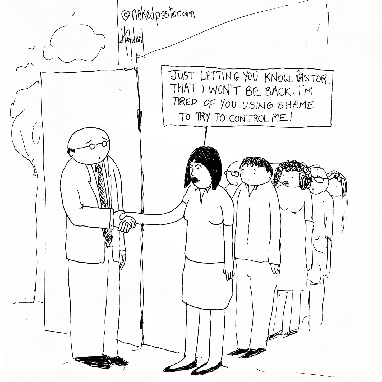 Don't Let Others Shame You Digital Cartoon - by nakedpastor