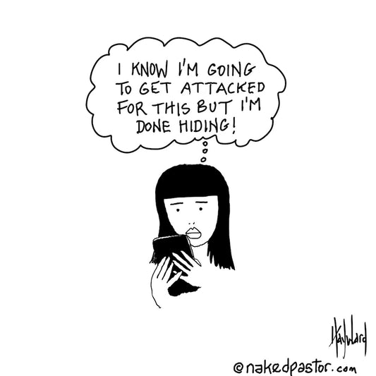 Done Hiding Digital Cartoon - by nakedpastor