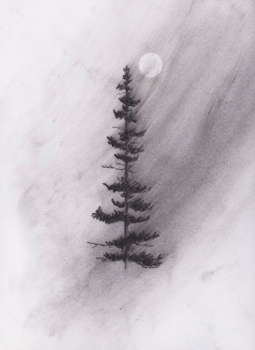 Enlighten Me Charcoal Drawing Print - by nakedpastor