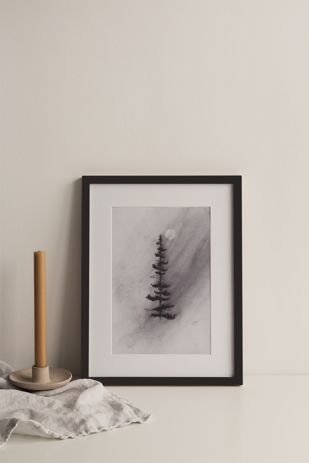 Enlighten Me Charcoal Drawing Print - by nakedpastor