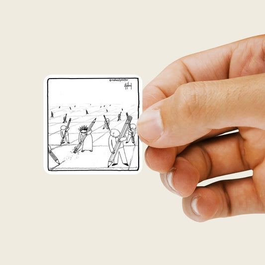 Jesus Eraser Sticker - by nakedpastor