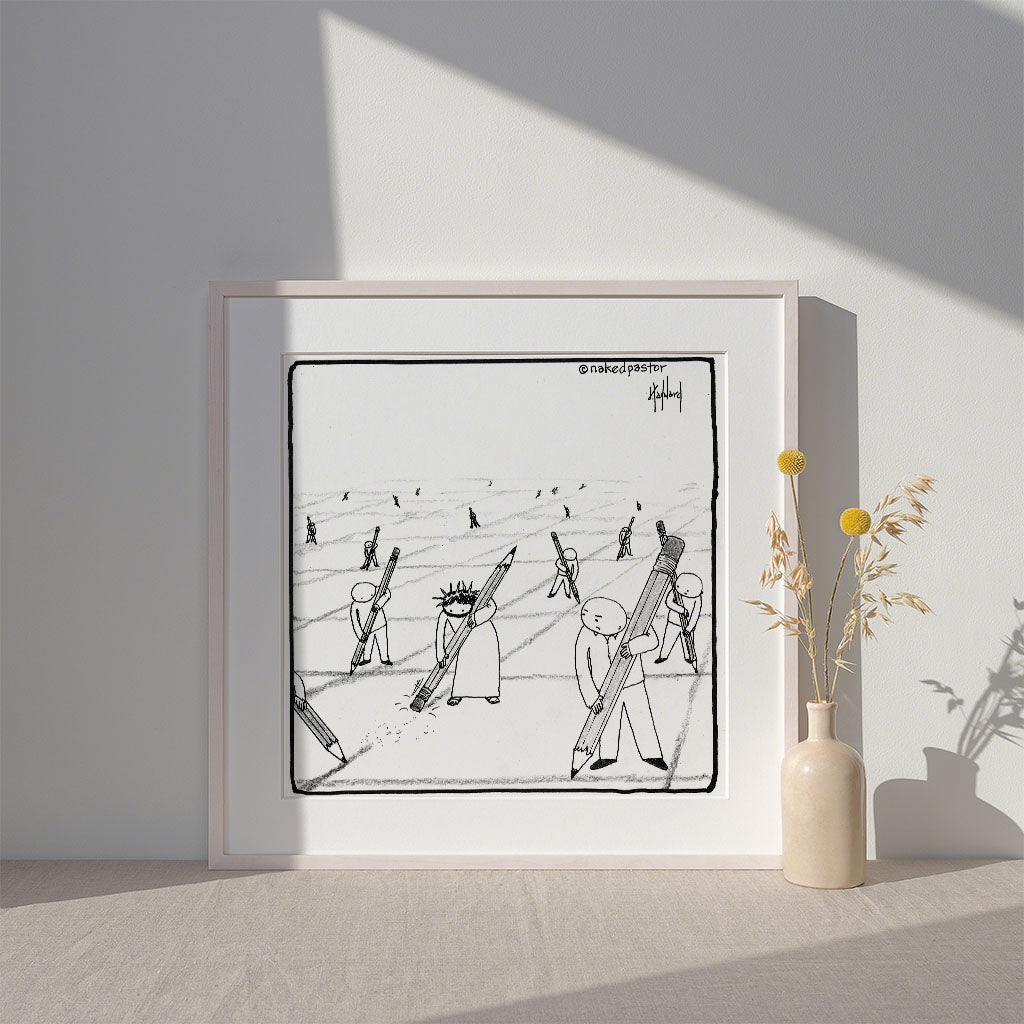 Jesus Eraser Print - by nakedpastor