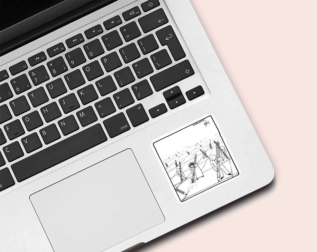 Jesus Eraser Sticker - by nakedpastor