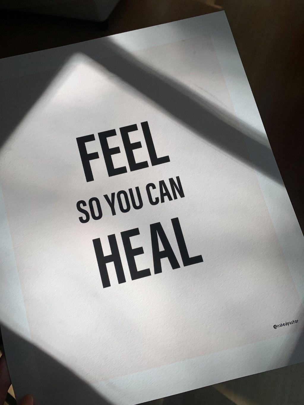 Feel So You Can Heal - Off-White - by nakedpastor