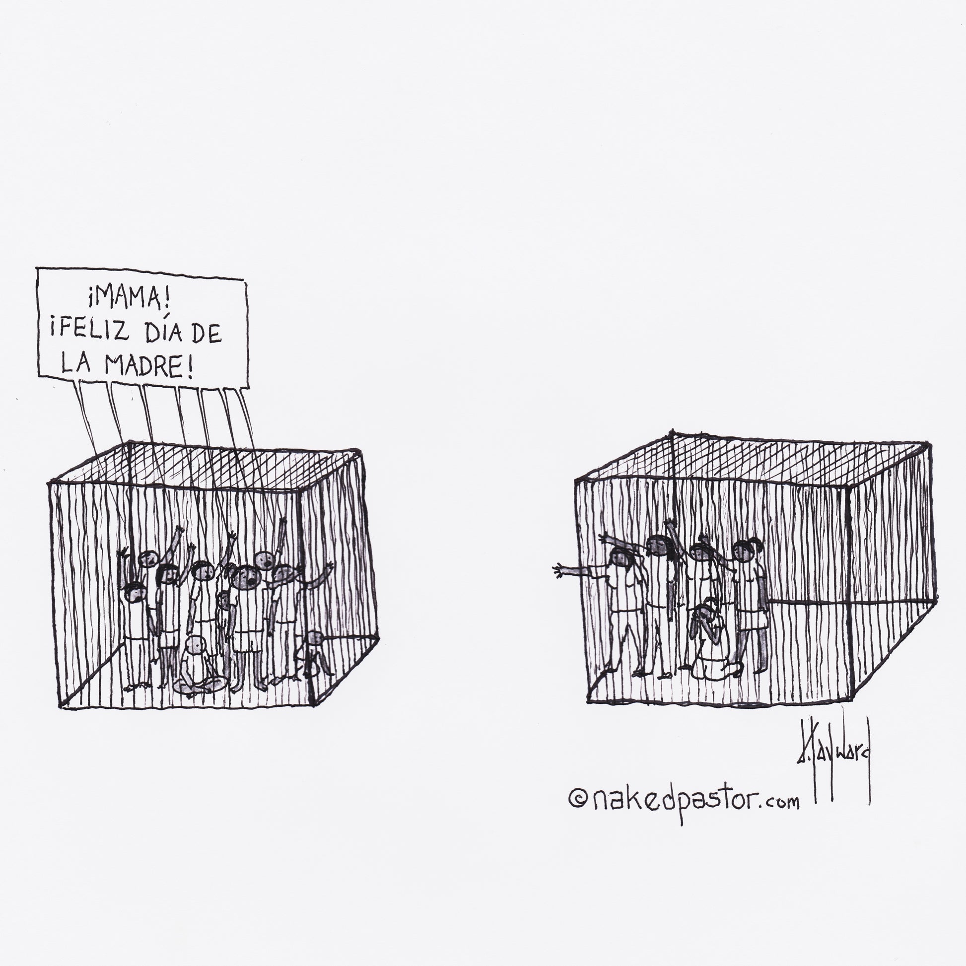 Feliz día de la Madre Digital Cartoon - by nakedpastor