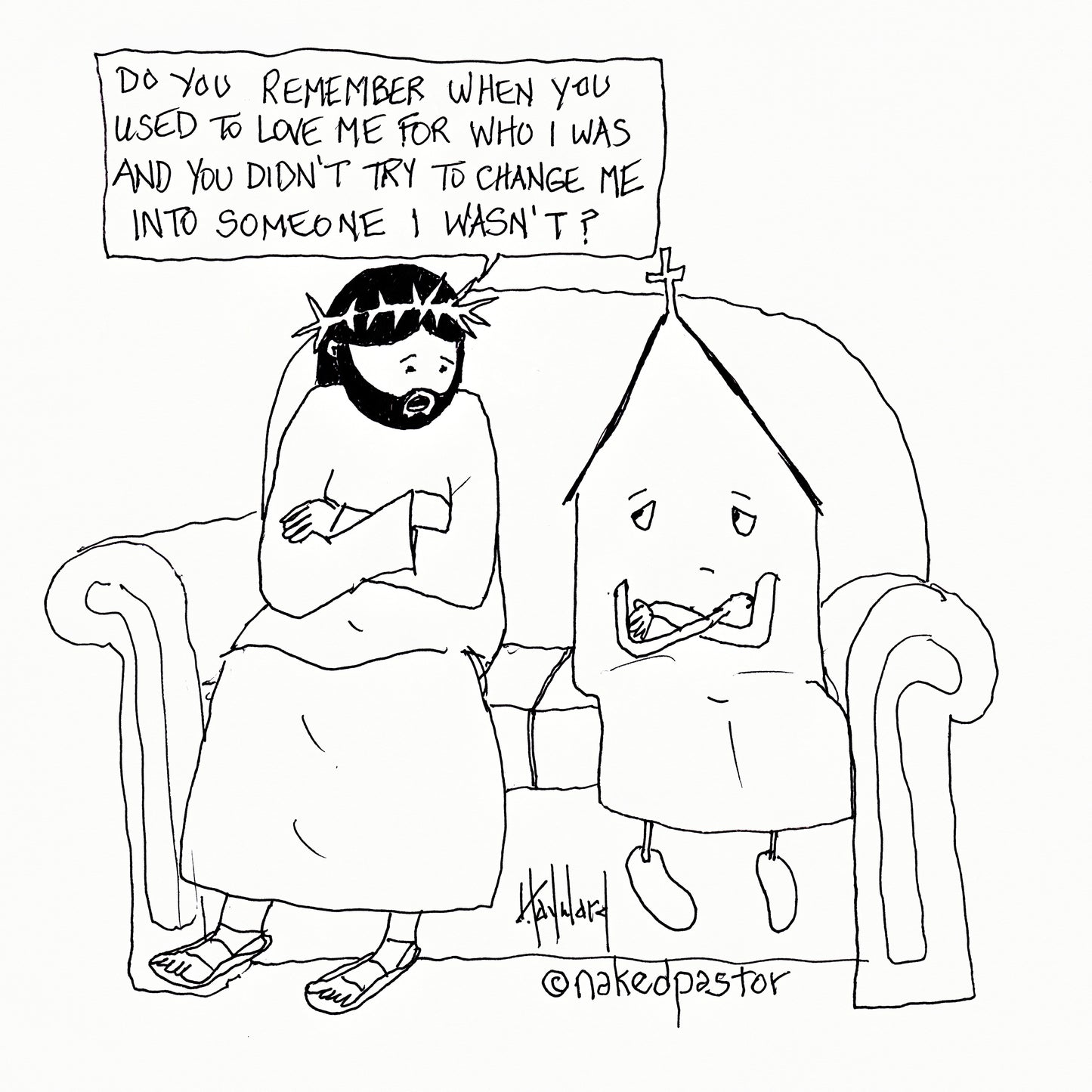 First Love Digital Cartoon - by nakedpastor