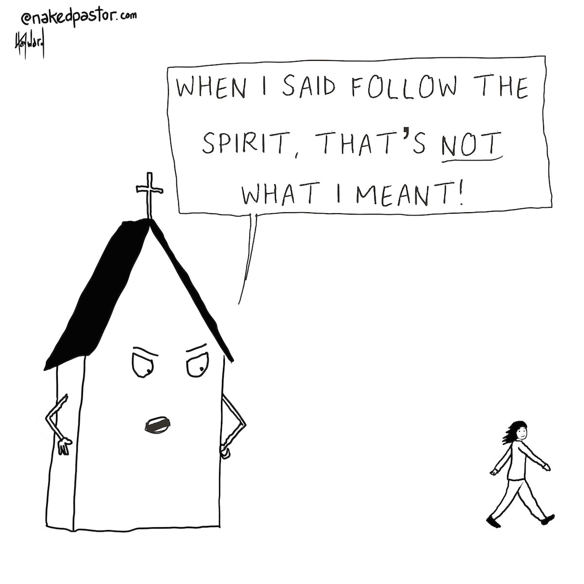 Follow the Spirit Digital Cartoon - by nakedpastor