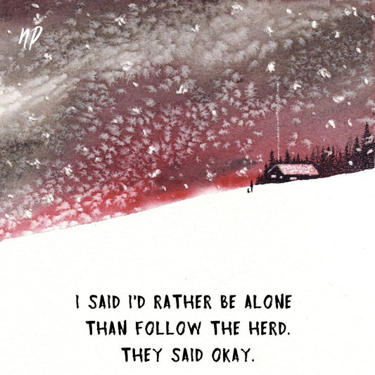 Follow the Herd or Be Alone Image Digital Cartoon - by nakedpastor