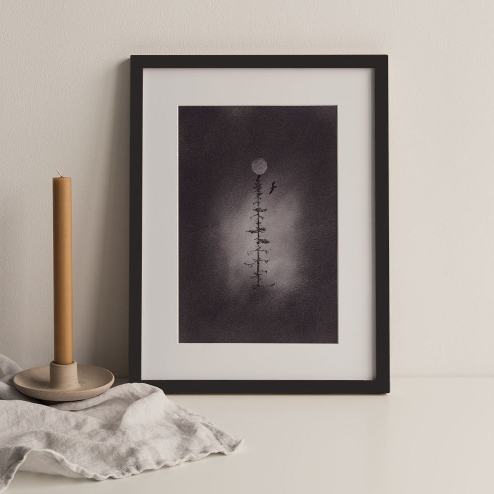 We Are Free Together Charcoal Drawing Print - by nakedpastor