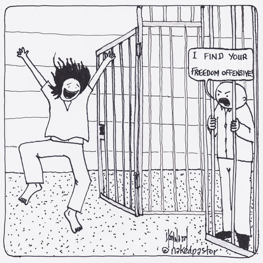 I Find Your Freedom Offensive Digital Cartoon - by nakedpastor