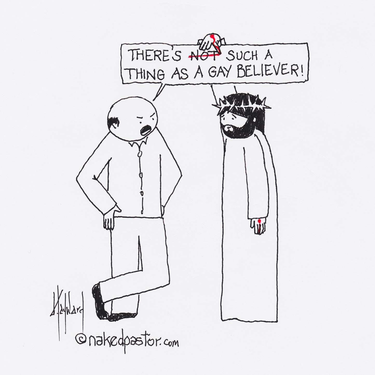 Gay Believer Digital Cartoon - by nakedpastor