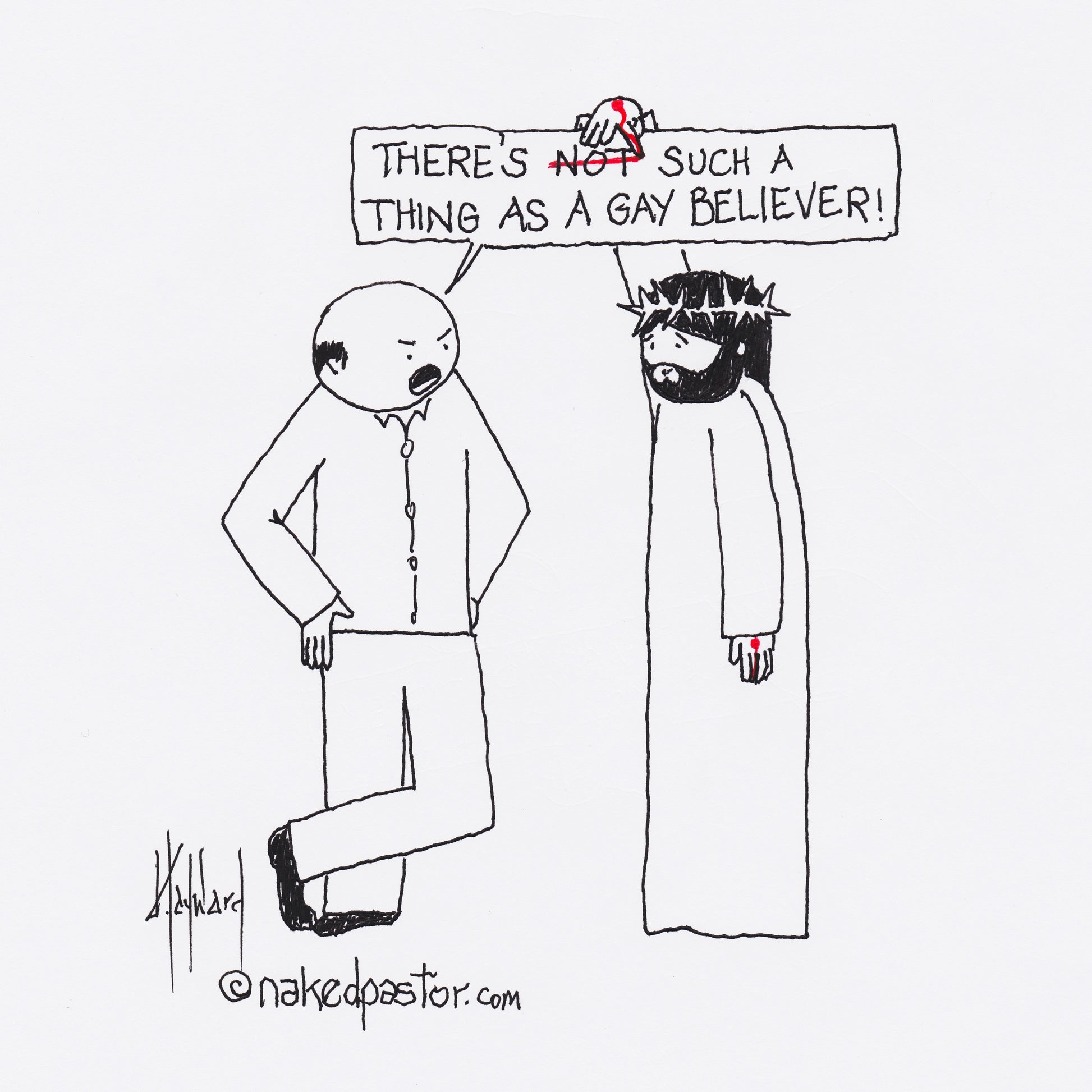 Gay Believer Digital Cartoon - by nakedpastor
