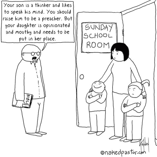 Girl Opinionated and Mouthy Digital Cartoon - by nakedpastor