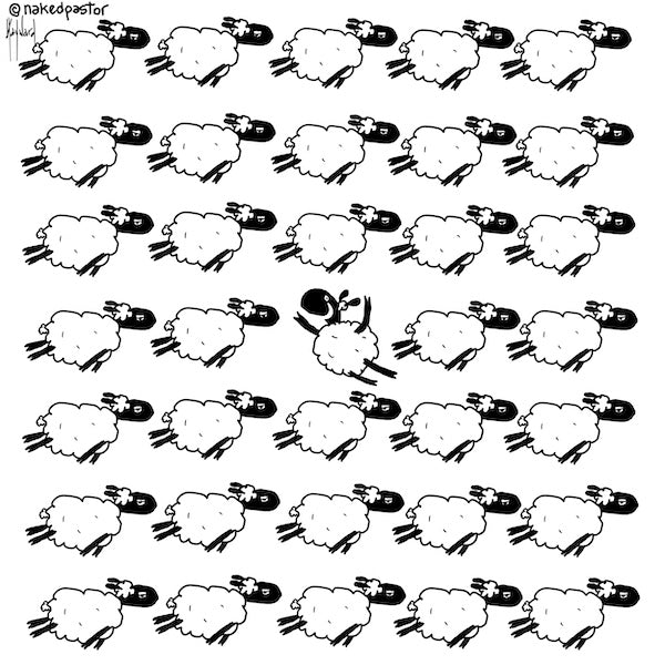 Copy of Go Against The Flock Digital Cartoon - by nakedpastor