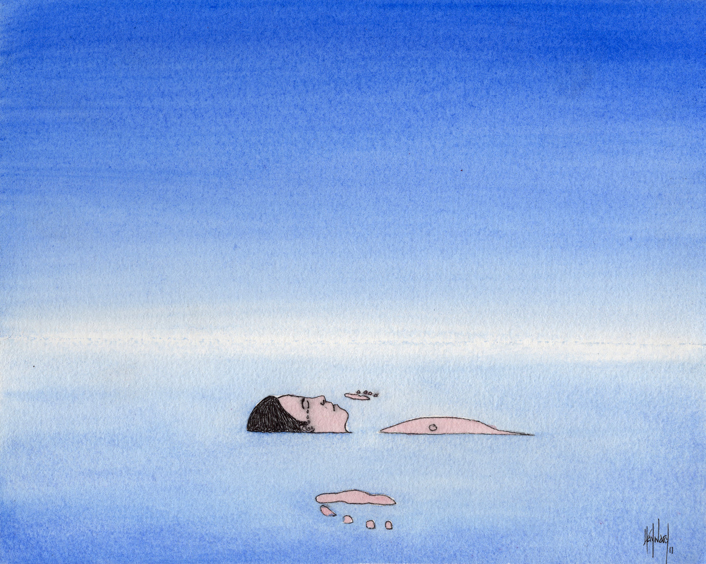 Grief Watercolor Print - by nakedpastor