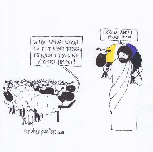 Not Lost Lamb Non-Binary Enby Digital Cartoon - by nakedpastor