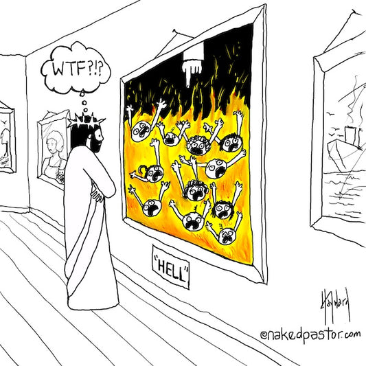 Hell of an Art Show Digital Cartoon - by nakedpastor
