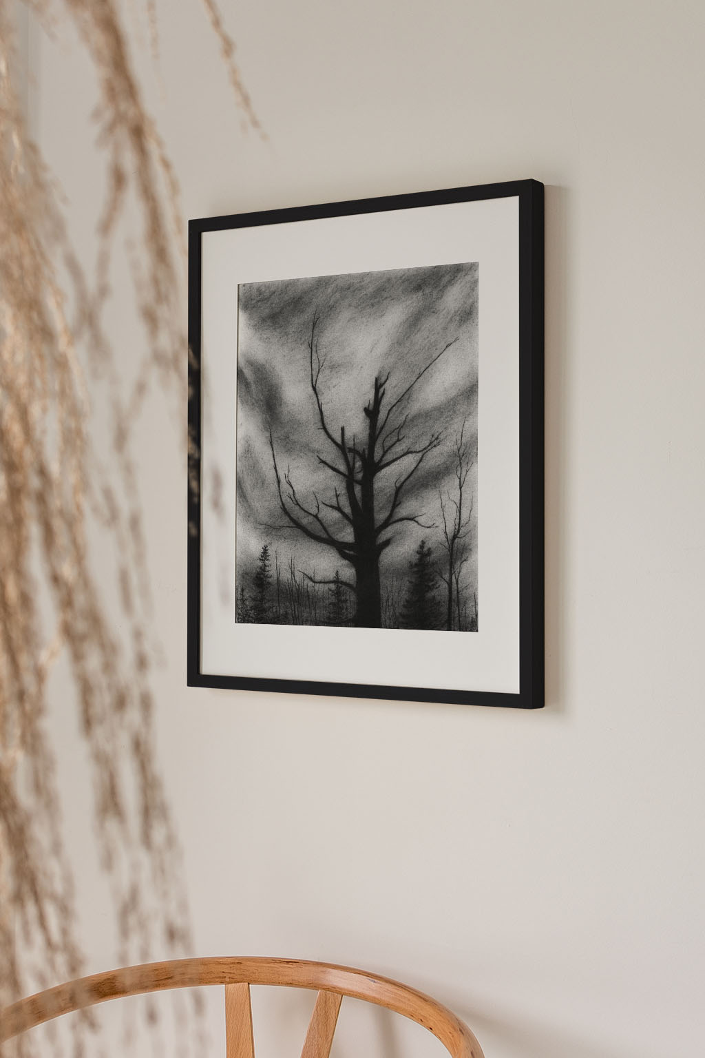 Here I Stand Charcoal Drawing Print - by nakedpastor