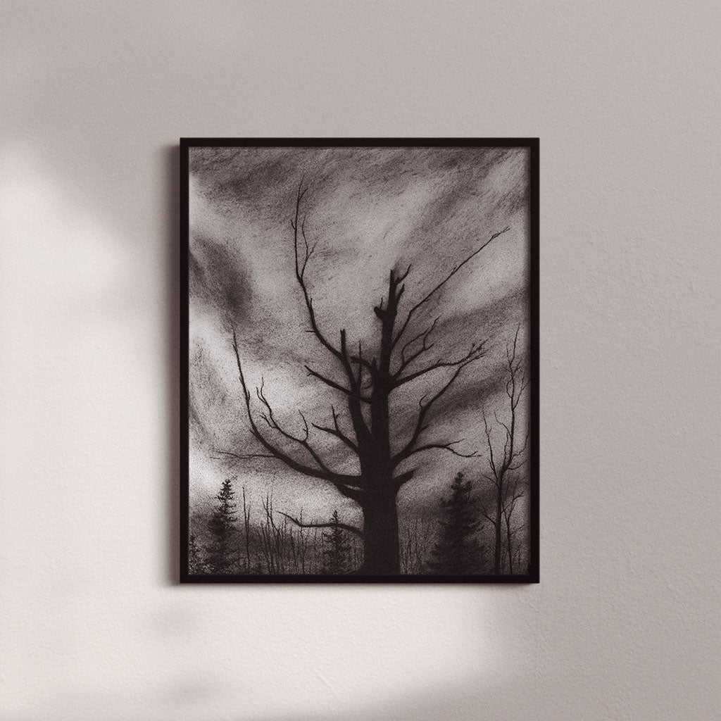 Here I Stand Charcoal Drawing Print - by nakedpastor