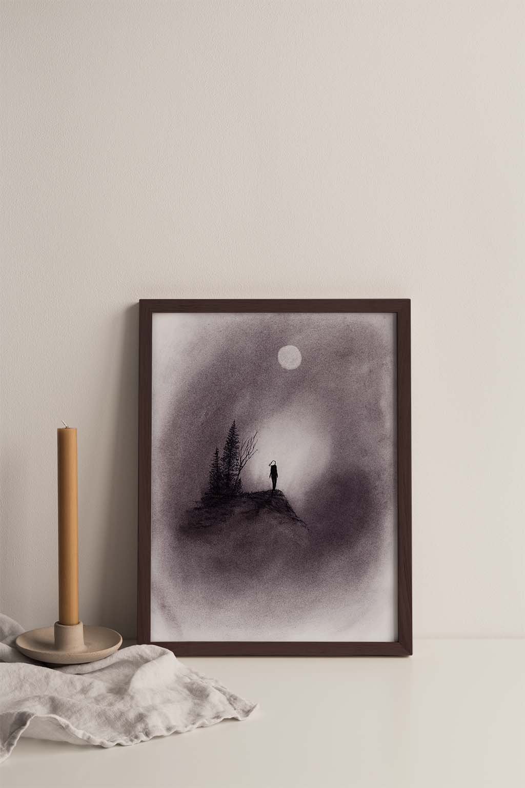 I Changed My Mind Charcoal Drawing Print - by nakedpastor
