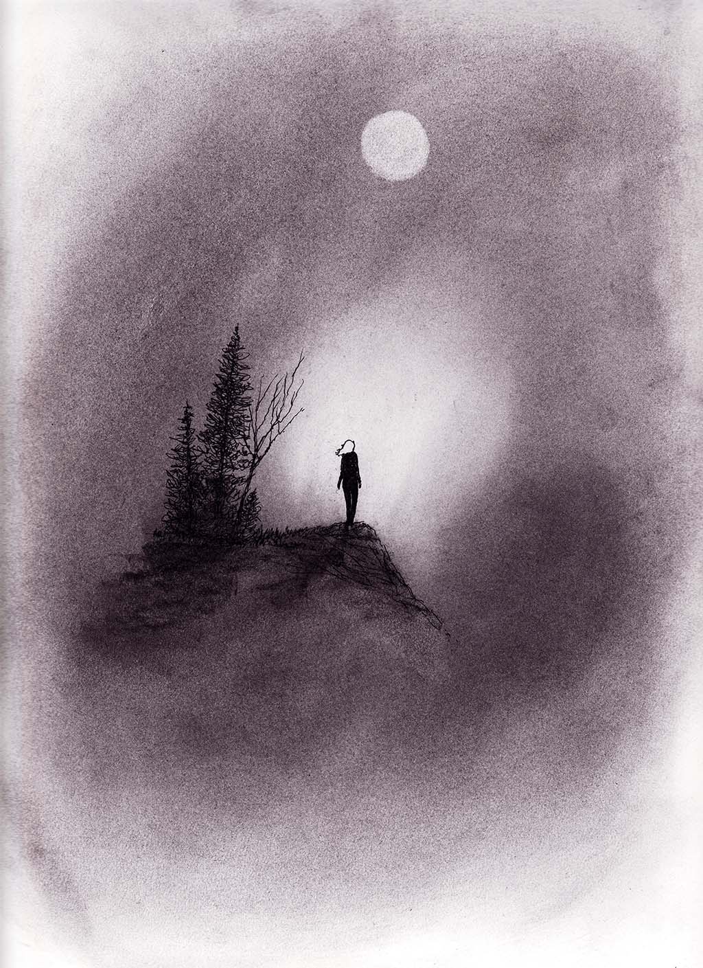 I Changed My Mind Charcoal Drawing Print - by nakedpastor