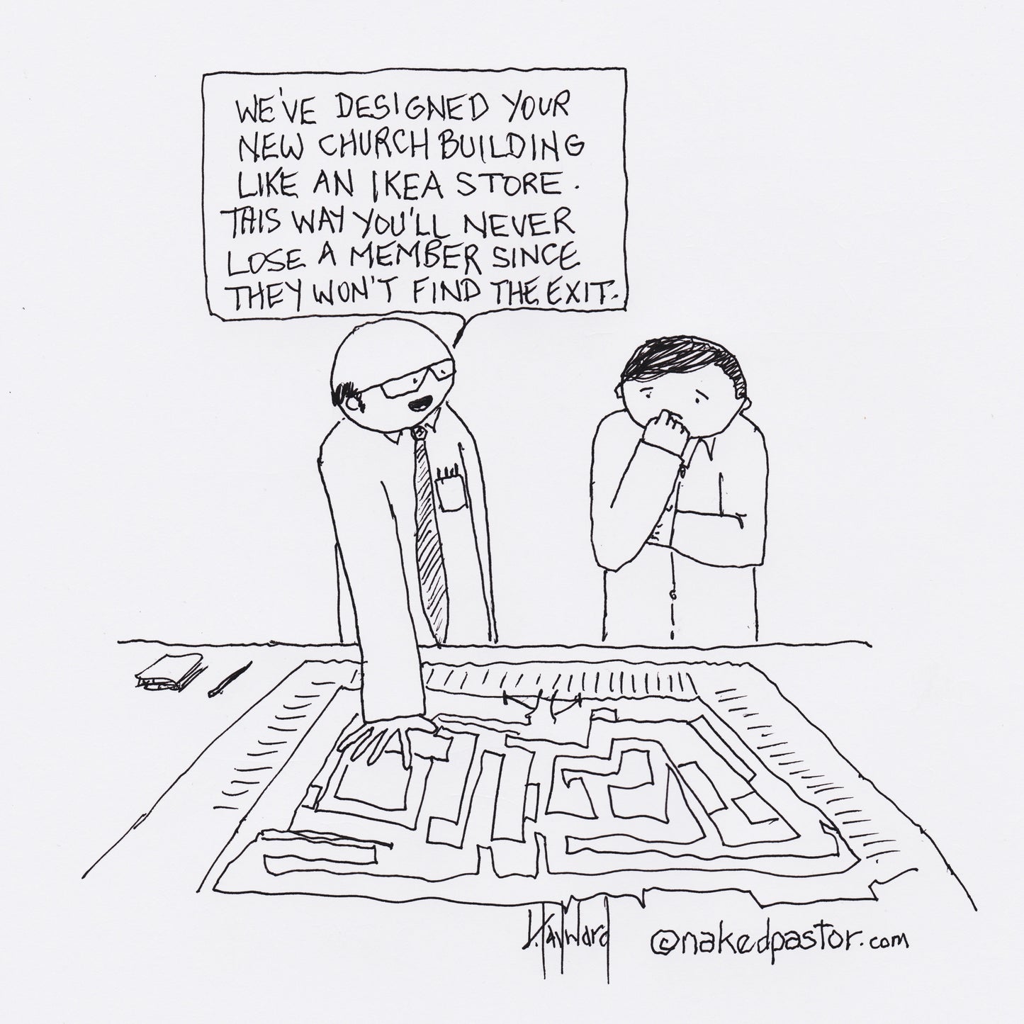 IKEA CHURCH Digital Cartoon - by nakedpastor