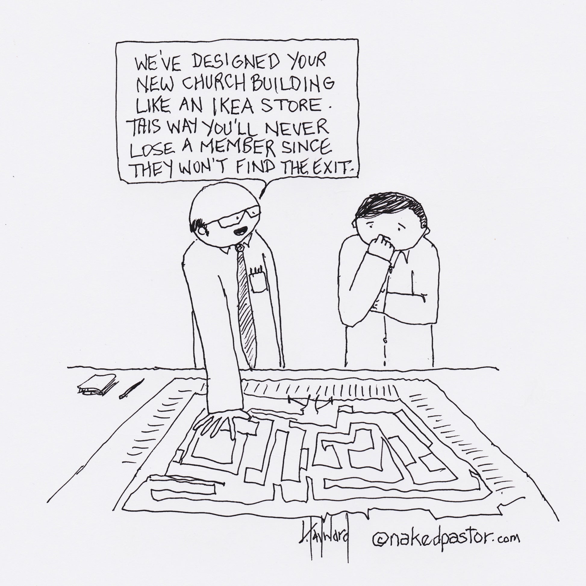IKEA CHURCH Digital Cartoon - by nakedpastor