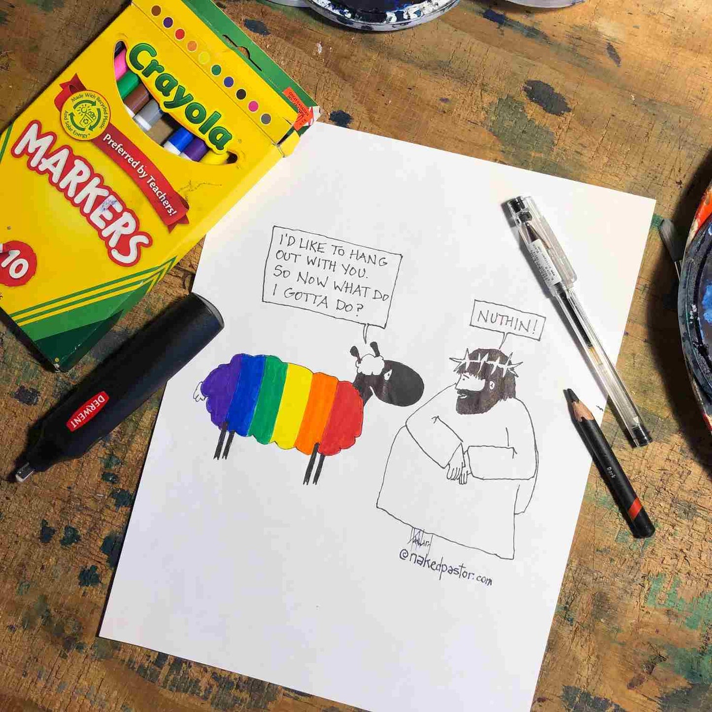 You Don't Gotta Do Nuthin! Digital Cartoon - by nakedpastor