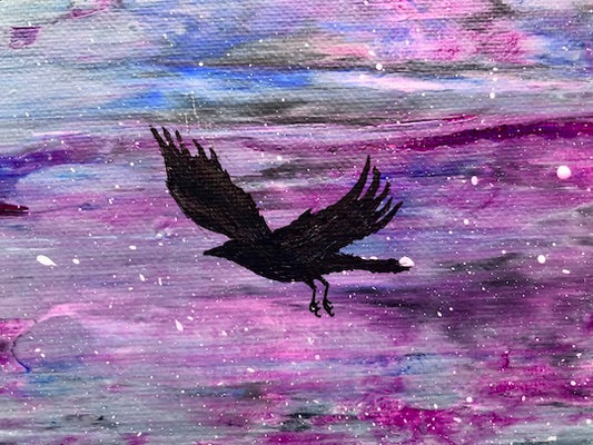 Fly Til I Find You Original Acrylic and Ink on Canvas - by nakedpastor