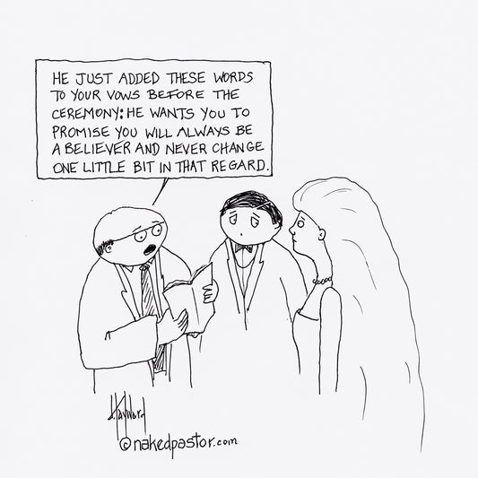 Impossible Wedding Vows Digital Cartoon - by nakedpastor