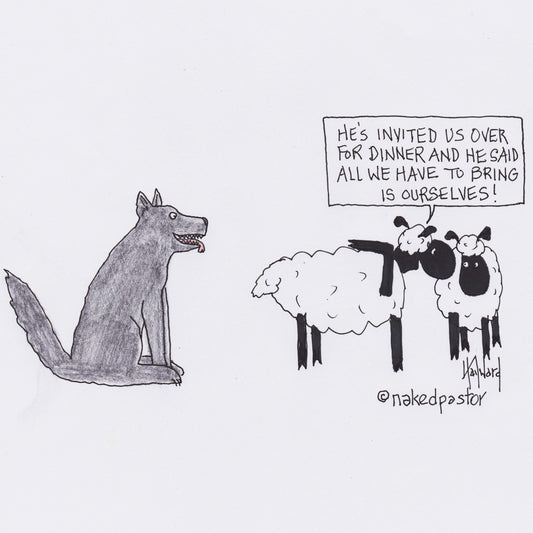 Invited to Dinner Digital Cartoon - by nakedpastor