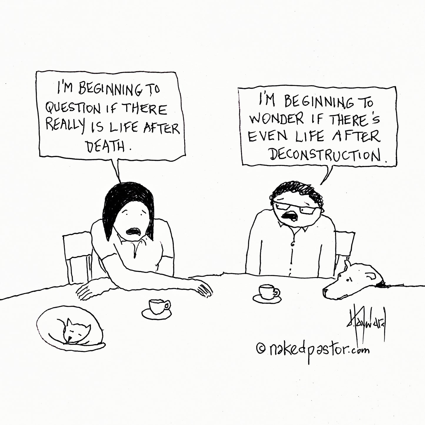 Is There Life After Death? Digital Cartoon - by nakedpastor