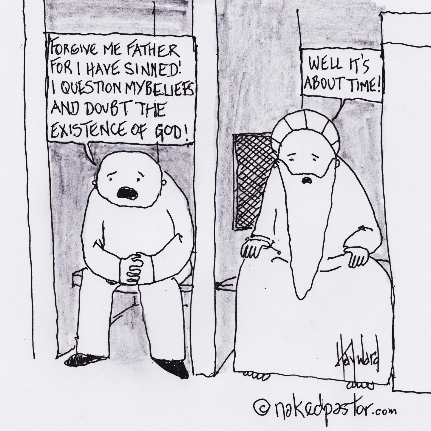 It's About Time Digital Cartoon - by nakedpastor