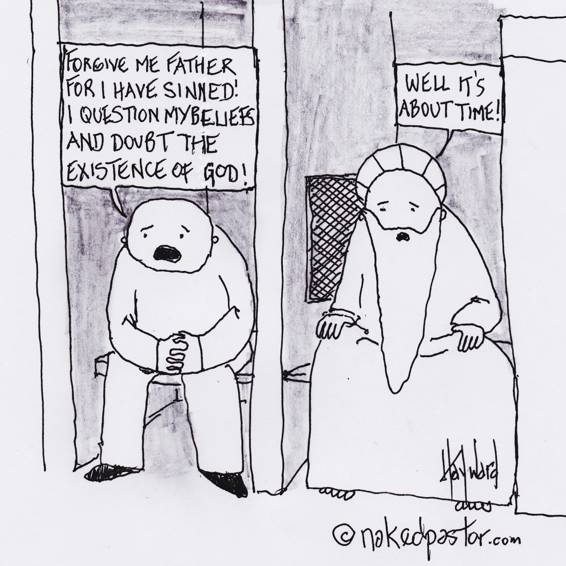 It's About Time Digital Cartoon - by nakedpastor