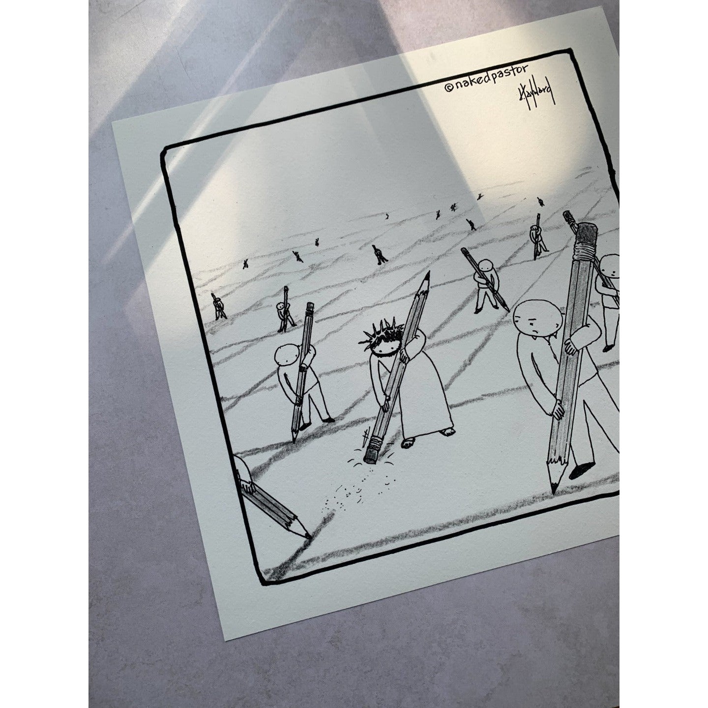 Jesus Eraser Print - by nakedpastor