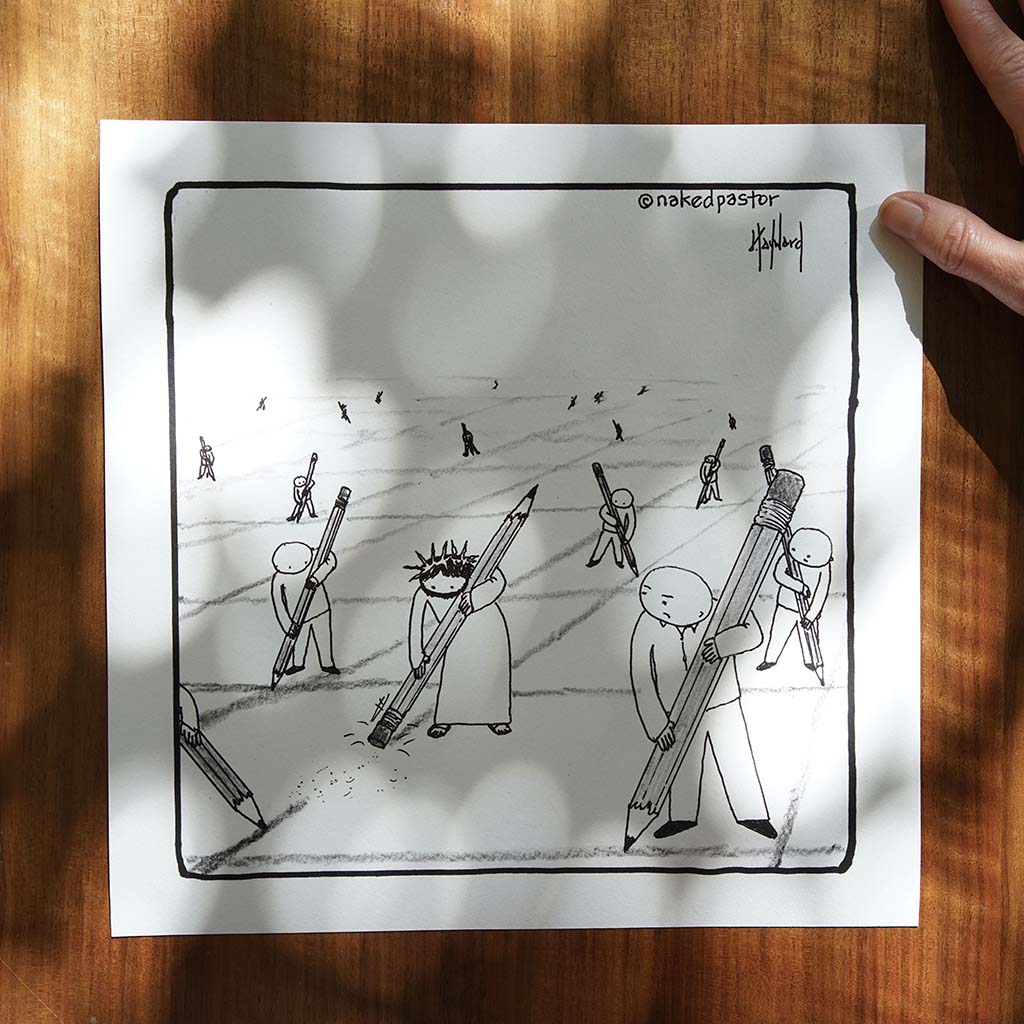 Jesus Eraser Print - by nakedpastor